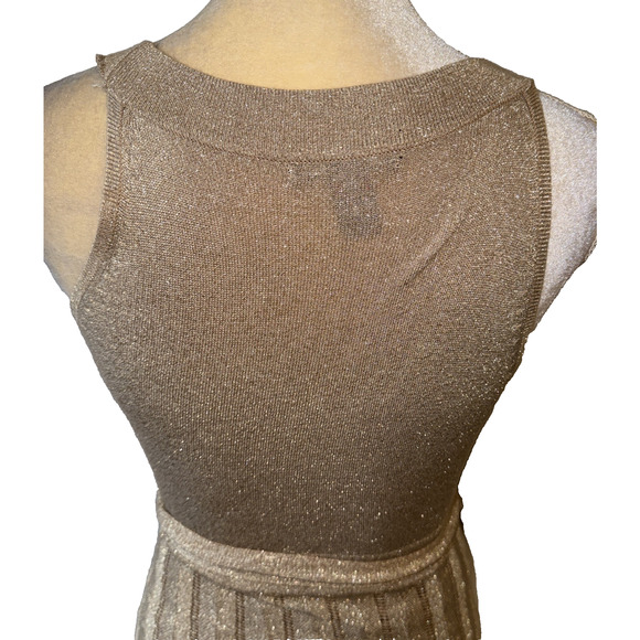 MNG Mango Gold Knit Dress Size S100 - Picture 8 of 16